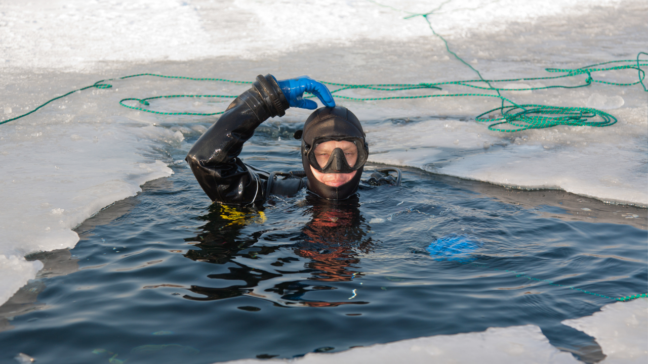 What is ice diving?